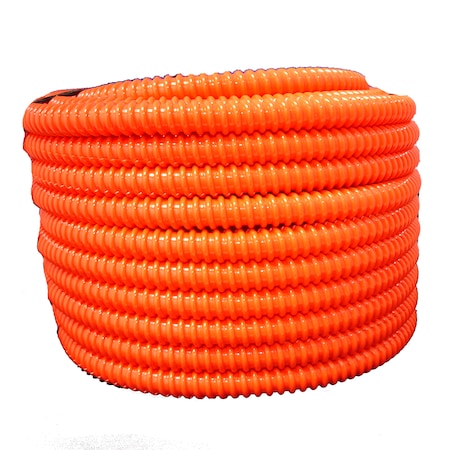 Hydromaxx 1"x100Ft Flexible Corrugated Orange PVC NON Split Tubing Wire Loom OPVCNS100100